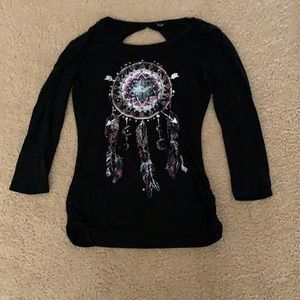 Black long sleeve with purple dream catcher